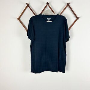 BOMBAS Short Sleeve Striped Tee Blue Size Large GUC I272